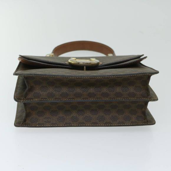 CELINE Macadam Canvas Hand Bag PVC Brown Auth 68360 - Picture 10 of 16